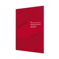 Collins 2027 Colplan 51W A4 Month To A View Red Geo Planner