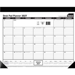 Sasco 2027 Year To View 430x555mm Desk Planner Pad