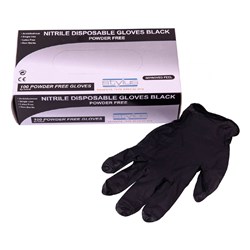 Stylus Black 2XL Powder Free Nitrile Disposable Gloves