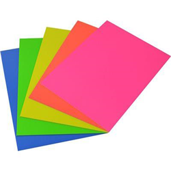 RAINBOW FLURO BOARD 290GSM A4 Assorted 