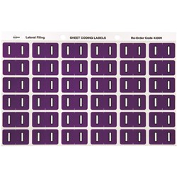 Avery Side Tab Alphabetical Colour Coding Label I