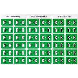 Avery Side Tab Alphabetical Colour Coding Label R