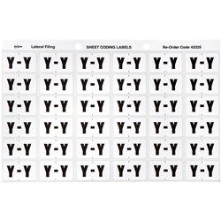 Avery Side Tab Alphabetical Colour Coding Label Y