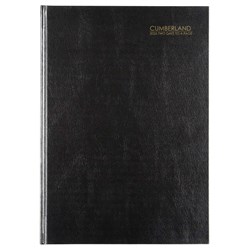Cumberland 2026 Classic Black A4 2 Days To Page Diary