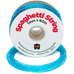 Ec Spaghetti String 1mm X 60Mt Glitter Sea Blue 