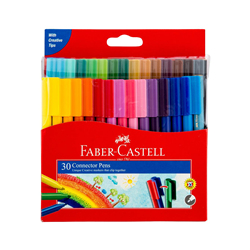 FABER-CASTELL CONNECTOR PEN Colouring Pens 30 Assorted 