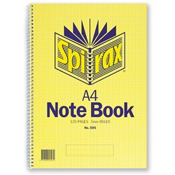 Notebook Spirax 595 A4 297X210mm 120Pg