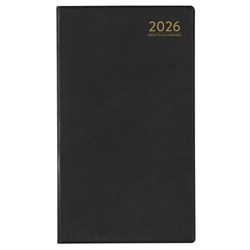 Cumberland 2026 Luxe Black 152x89mm Month To View Planner