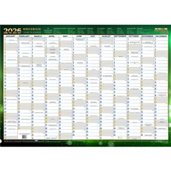 Writeraze 2026 QC2 500x700mm Recycled Executive Laminated Year Planner