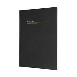 Collins 14M4 A4 1 Day To Page 30min 26/27 Black Financial Year Diary