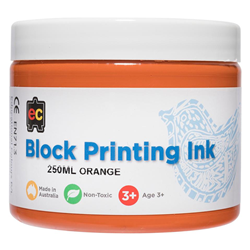 EC Block Printing Ink 250ml - Orange