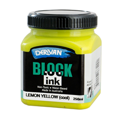 Derivan Lemon Yellow Block Printing Ink