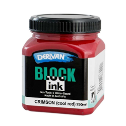 Derivan Crimson Block Printing Ink