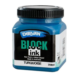 Derivan Turquoise Block Printing Ink