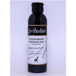 Atelier Waterproof Drawing Ink Black 250ml
