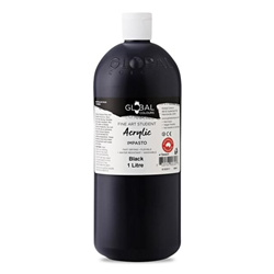 Global Student Acrylic Impasto Paint 1L - Black