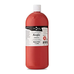 Global Student Acrylic Impasto Paint 1L - Warm Red