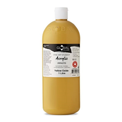 Global Student Acrylic Impasto Paint 1L - Yellow Oxide