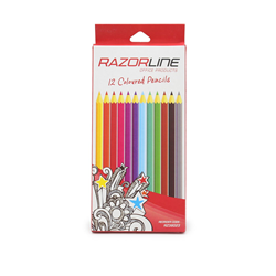 RAZORLINE PENCIL COLOURED PACKET 12