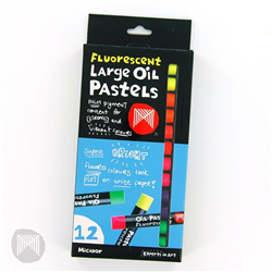 Micador Large Oil Pastel Fluorescent Set- 12 Pack