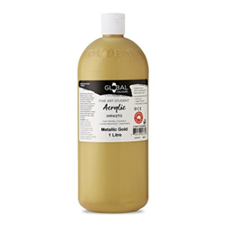 Global Student Acrylic Impasto Paint 1L - Metallic Gold