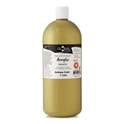 Global Student Acrylic Impasto Paint 1L - Antique Gold