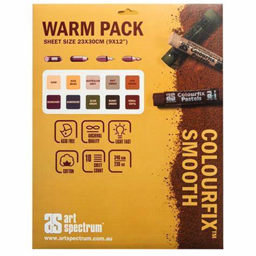 Decorative Paper - Art Spectrum Colourfix Paper 23x30cm Warm 10 Pack ...