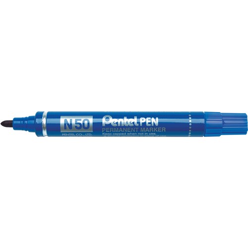 Permanent Markers - Pentel N50 Permanent Bullet Marker Blue - Premier - View #8